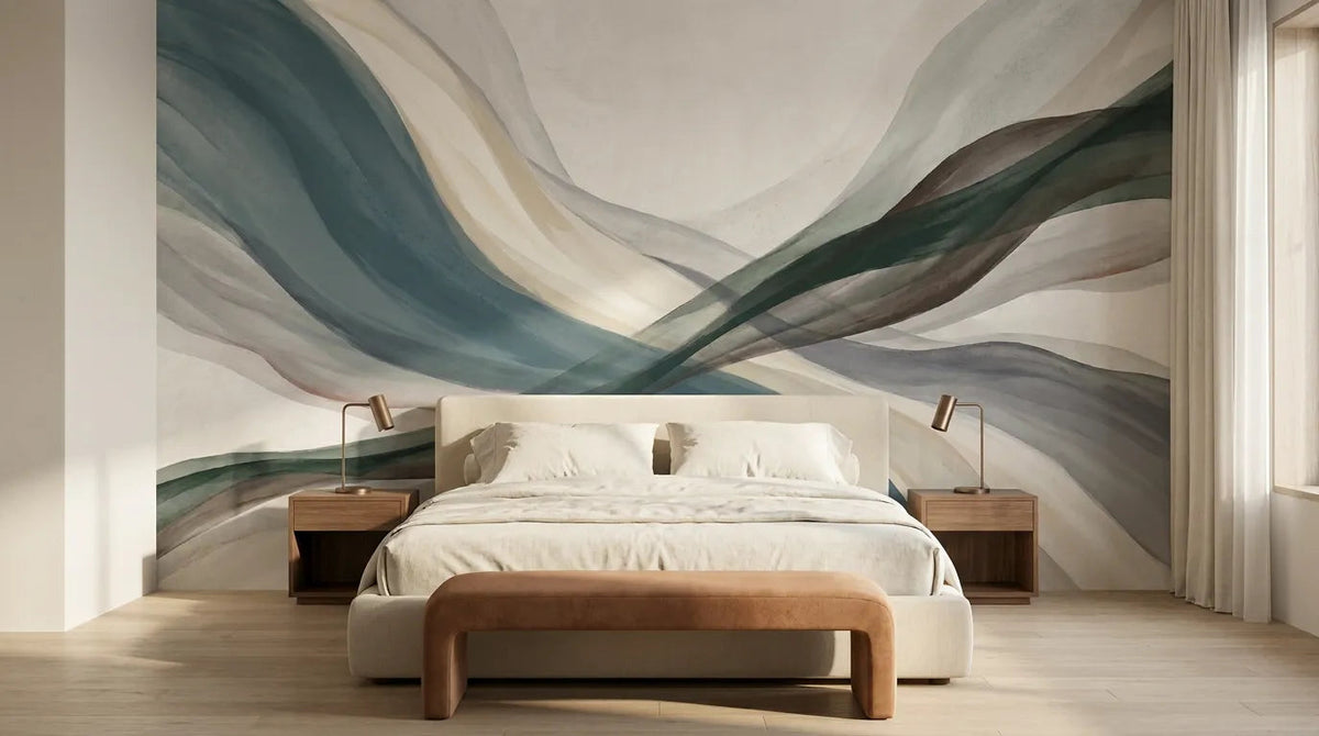 Chambre décorée avec le papier peint panoramique Cael