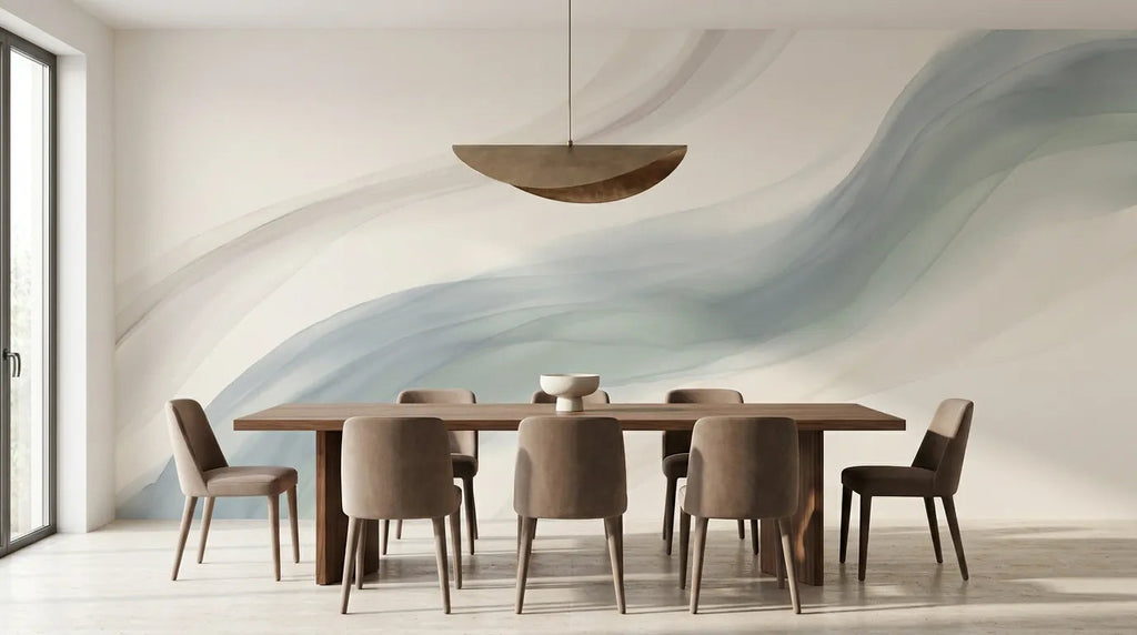 Salle à manger avec le papier peint panoramique Eloa