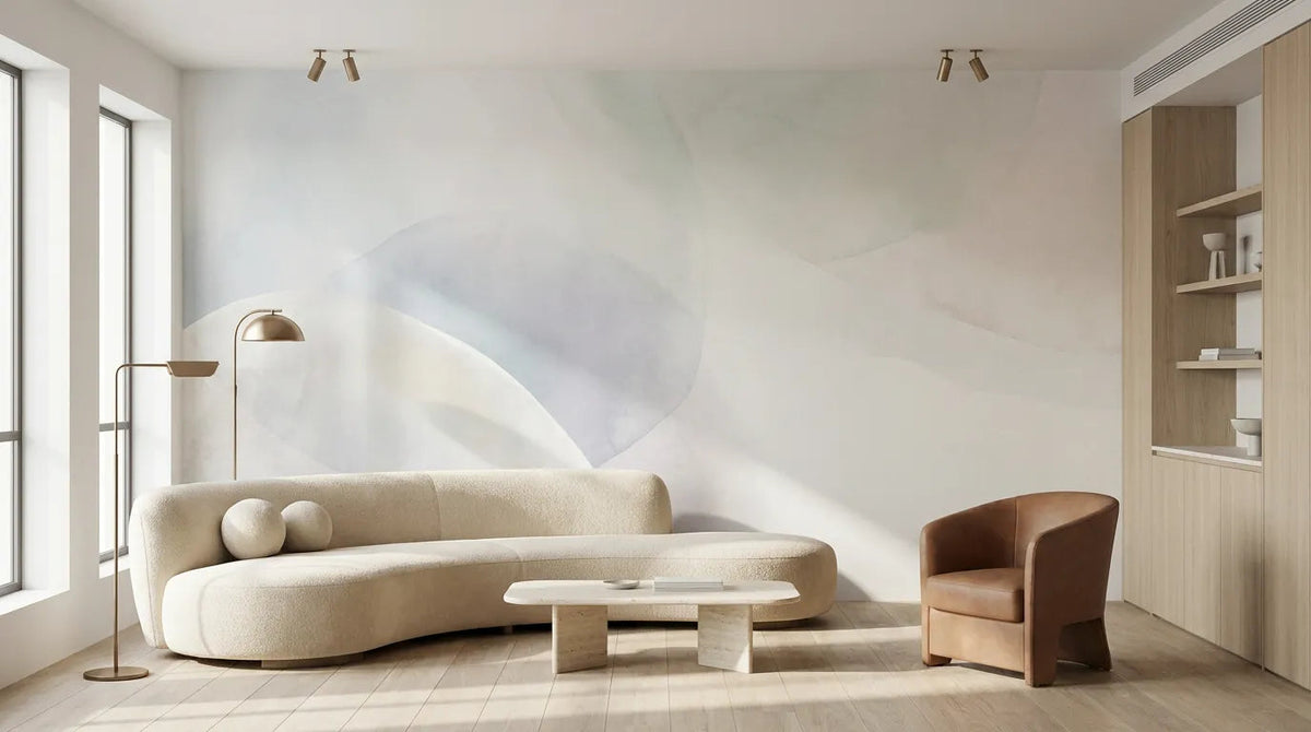 Papier peint panoramique Niva dans un salon