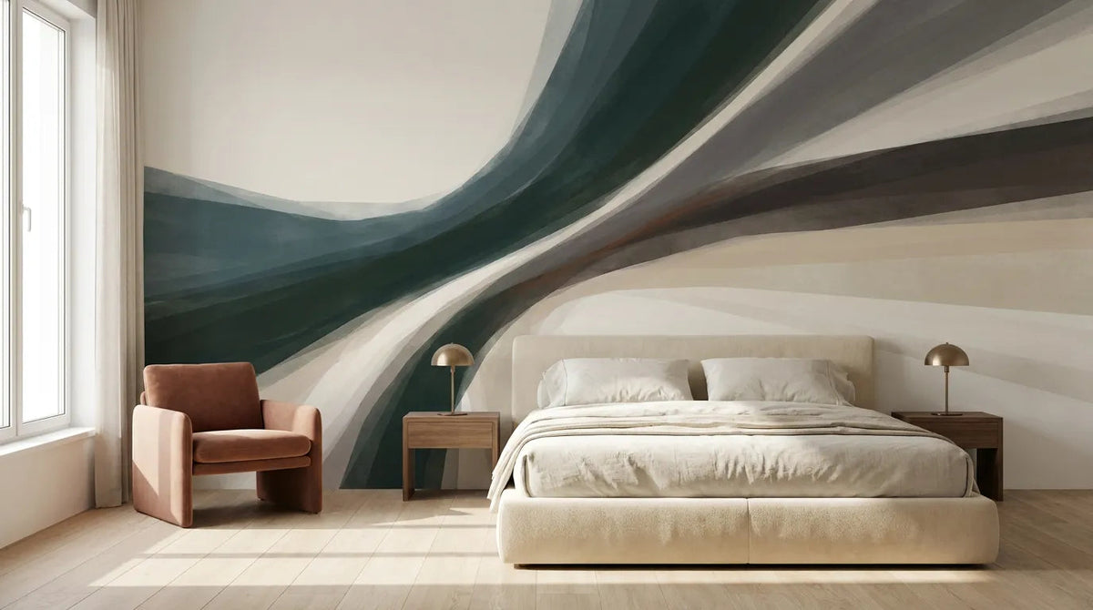 Chambre décorée avec le papier peint panoramique Riva